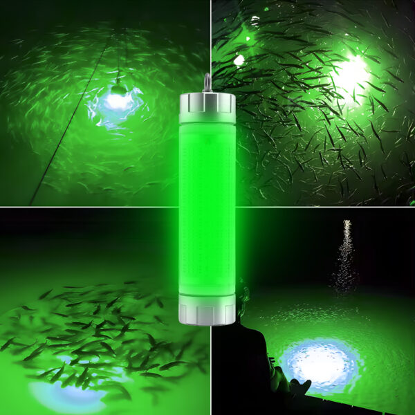 Green Led Fishing Lights 60W 360 Degree Glow Farmed Salmon with Dimmer