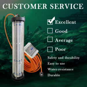 Long Time 4000W Green Underwater Fishing Net Light Boat Ocean Fishing Accessories