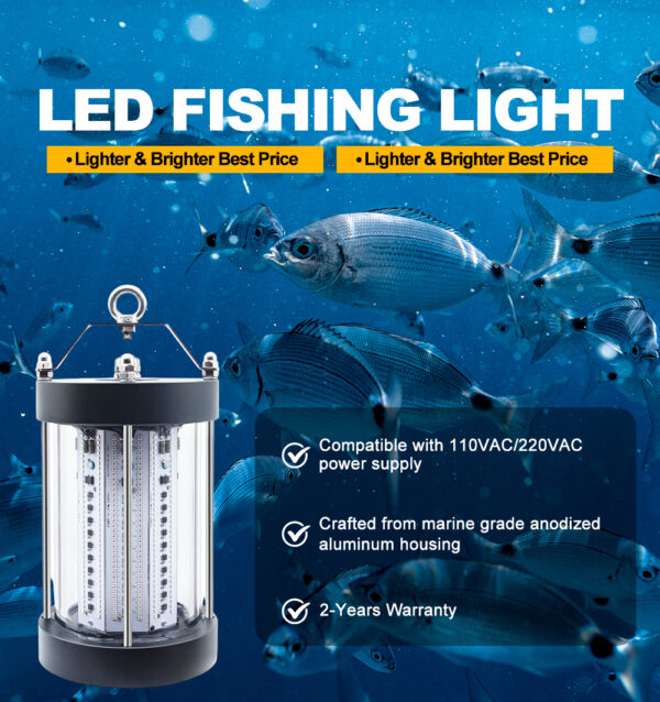 1000w Fish Light Use It in Fishing Farms (steel Cages) Inside the Open Sea Fishing Lights Marine - Image 6