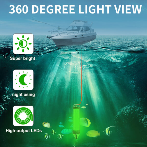 1500W Underwater Fishing Light for Boat Marine Fish Lamp Fish Aquarium Light - Image 3