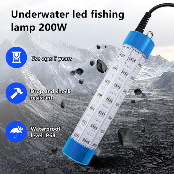 Waterproof IP68 200W Led Underwater Lamp Pool Light LED Under Water Light - Image 3