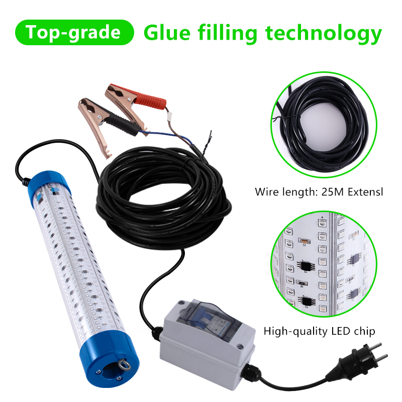 Led Fish Attracting Fishing Light IP68 AC/DC 27000LM Squid Fishing Lights - Image 2