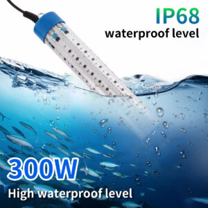 Led Fishing Light 300w Waterproof IP68 AC/DC 27000LM Catching Salmon Large Fish Light