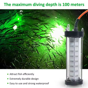 2026 New Green Led Underwater Fishing Light 200W 300W DC 12V IP68 Light Outdoor Waterproof Retro Tent Lamp Fishing