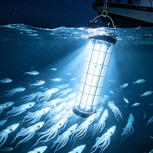 8000W Anti-Corrosion Stainless Steel Cage Submersible Underwater Fishing Light Stick All Night Runtime Deep Sea - Image 2