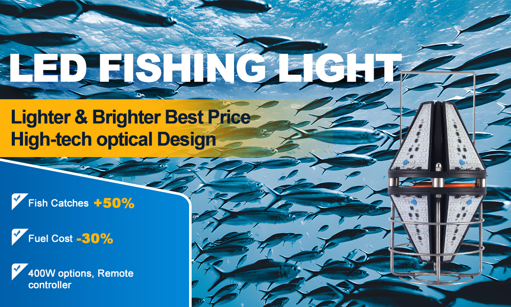 Fish Green Fishing Light Led Fishing Light Underwater IP68 Waterproof Attraction Lamp 400W Lure Catching Salmon Large - Image 2