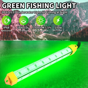 New IP68 Underwater Led Fishing Lamp 100W for Squid Fishing IP68 Double Waterproof Used by Fishing Boats