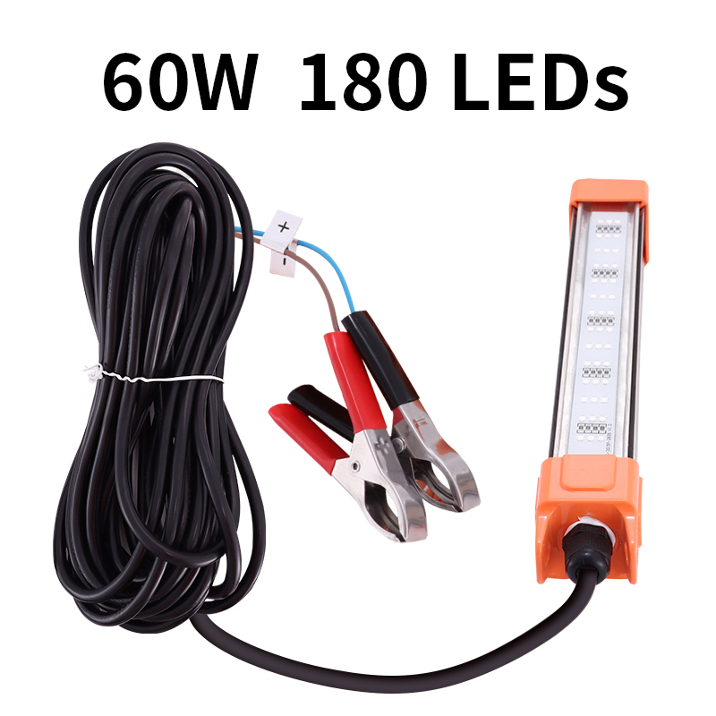 Led Fishing Light Underwater 60W Double Waterproof IP68 Submersible Fishing Light Green and White - Image 6